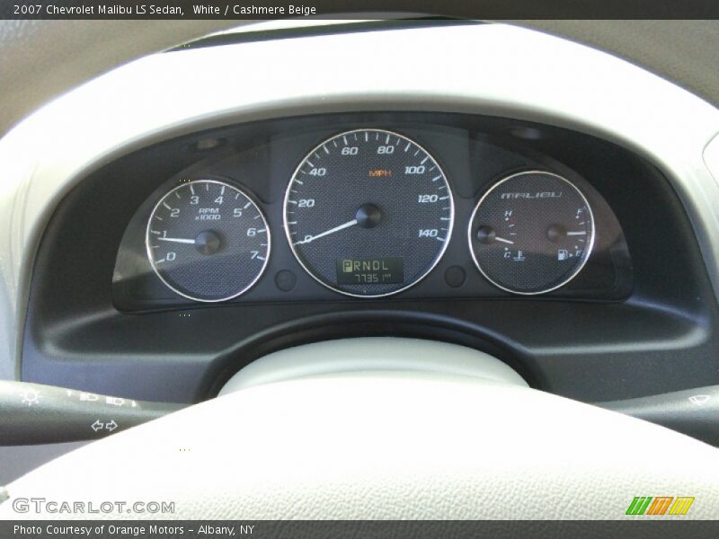 White / Cashmere Beige 2007 Chevrolet Malibu LS Sedan