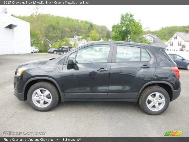 Black Granite Metallic / Jet Black 2015 Chevrolet Trax LS AWD