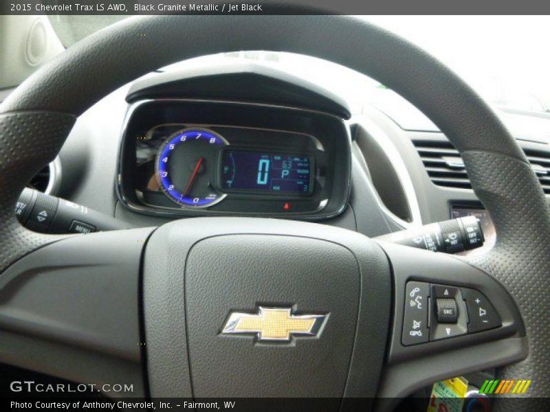 Black Granite Metallic / Jet Black 2015 Chevrolet Trax LS AWD