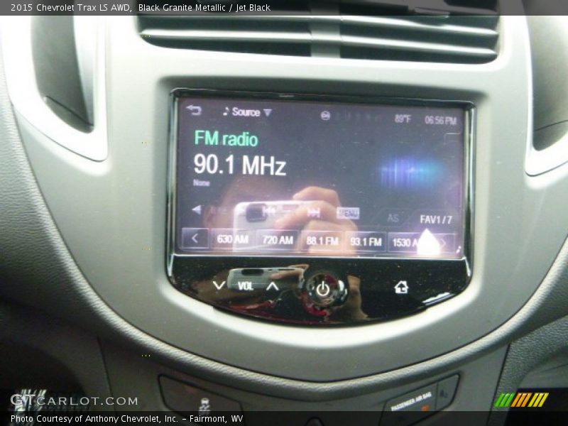Black Granite Metallic / Jet Black 2015 Chevrolet Trax LS AWD