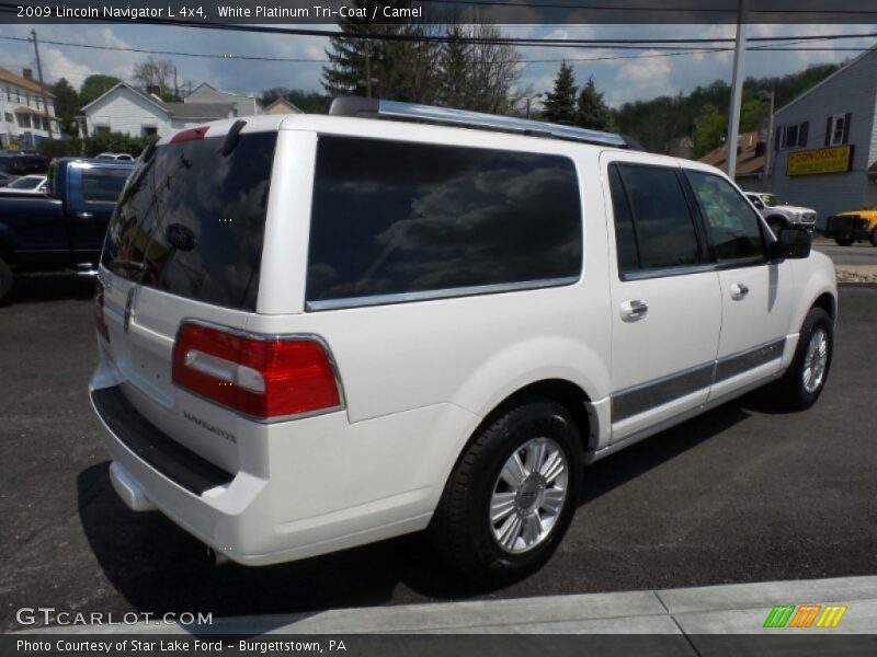 White Platinum Tri-Coat / Camel 2009 Lincoln Navigator L 4x4