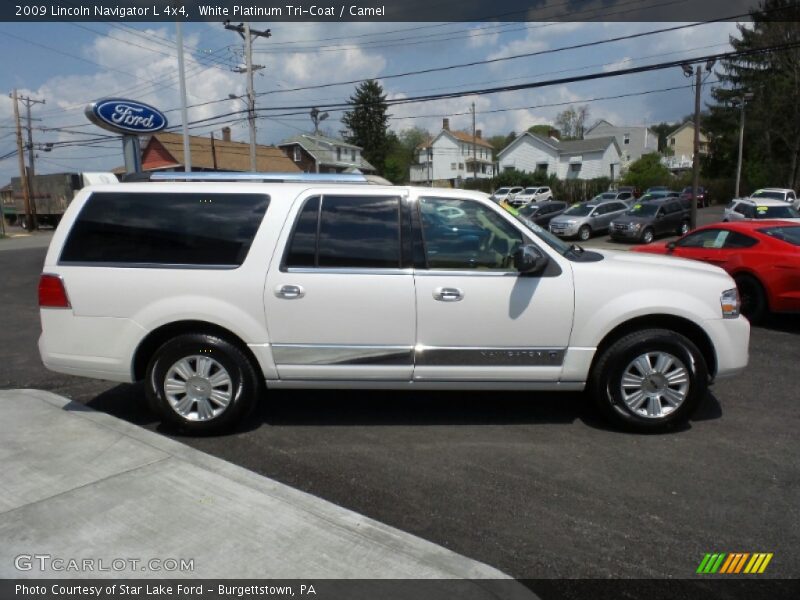 White Platinum Tri-Coat / Camel 2009 Lincoln Navigator L 4x4