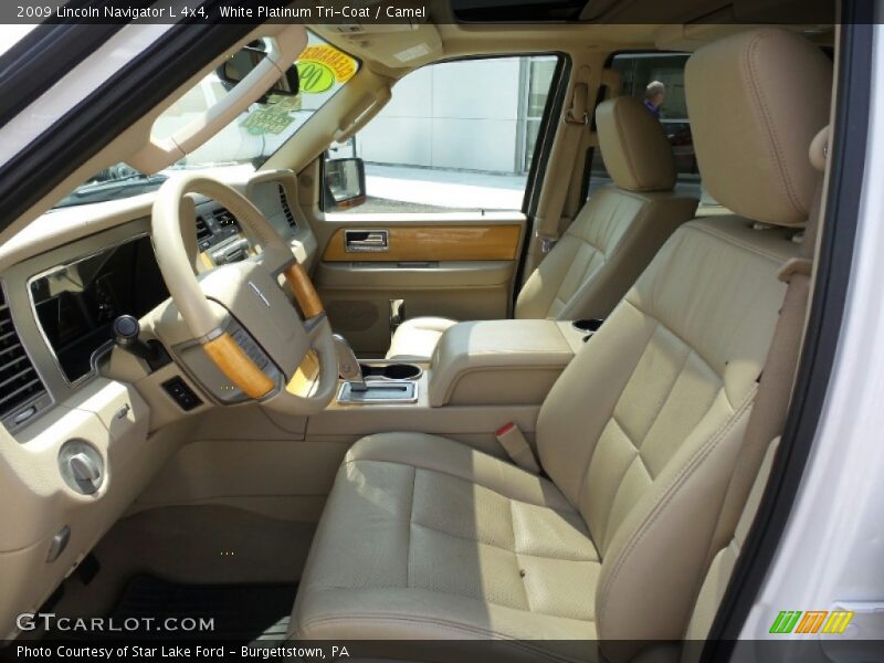 White Platinum Tri-Coat / Camel 2009 Lincoln Navigator L 4x4