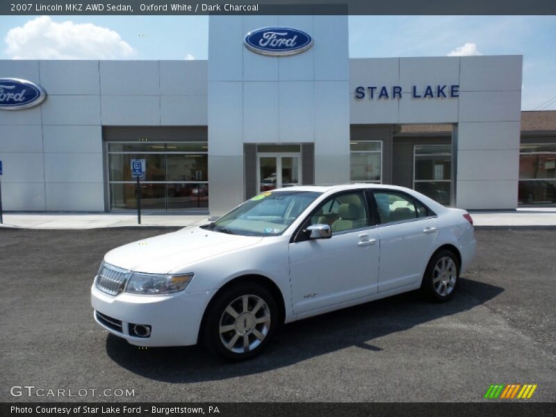 Oxford White / Dark Charcoal 2007 Lincoln MKZ AWD Sedan