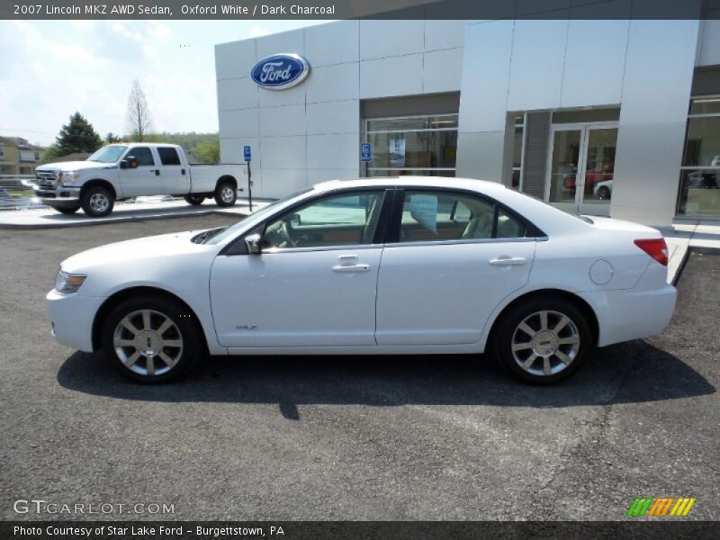 Oxford White / Dark Charcoal 2007 Lincoln MKZ AWD Sedan