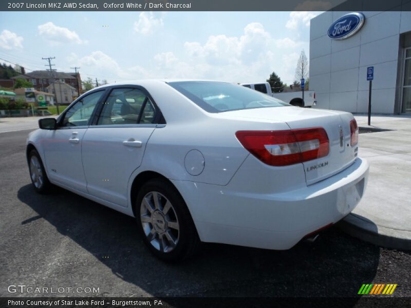Oxford White / Dark Charcoal 2007 Lincoln MKZ AWD Sedan
