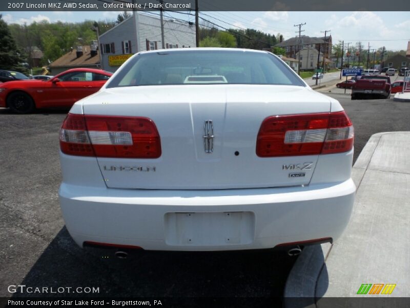 Oxford White / Dark Charcoal 2007 Lincoln MKZ AWD Sedan