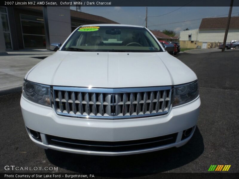 Oxford White / Dark Charcoal 2007 Lincoln MKZ AWD Sedan