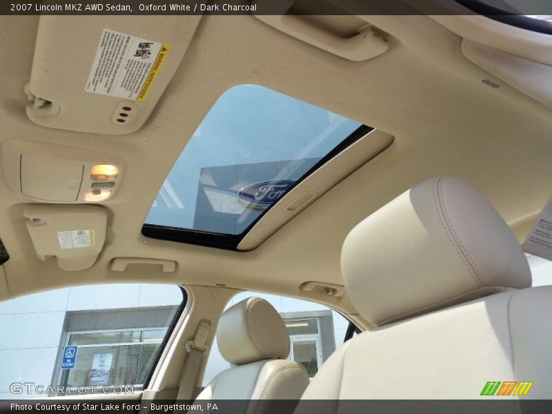 Oxford White / Dark Charcoal 2007 Lincoln MKZ AWD Sedan