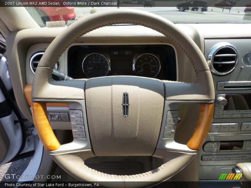 Oxford White / Dark Charcoal 2007 Lincoln MKZ AWD Sedan