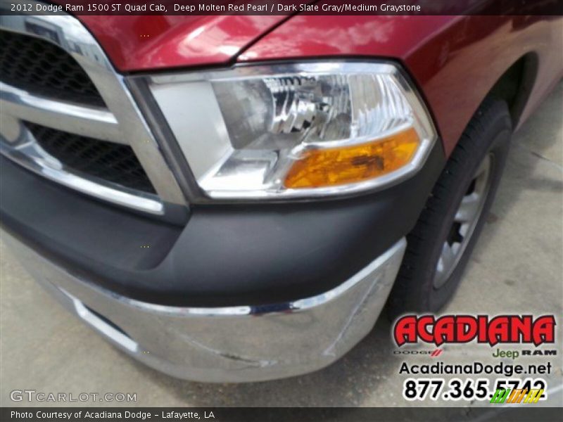 Deep Molten Red Pearl / Dark Slate Gray/Medium Graystone 2012 Dodge Ram 1500 ST Quad Cab