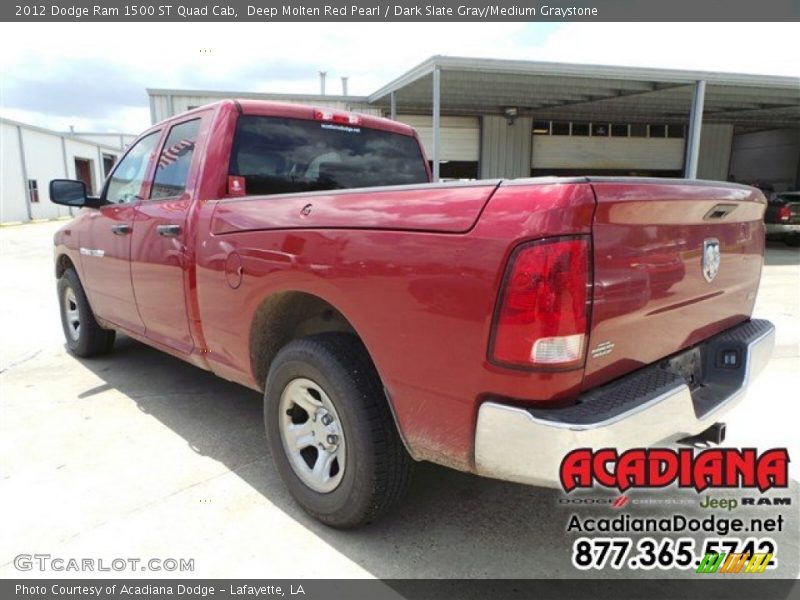 Deep Molten Red Pearl / Dark Slate Gray/Medium Graystone 2012 Dodge Ram 1500 ST Quad Cab