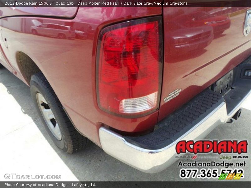Deep Molten Red Pearl / Dark Slate Gray/Medium Graystone 2012 Dodge Ram 1500 ST Quad Cab