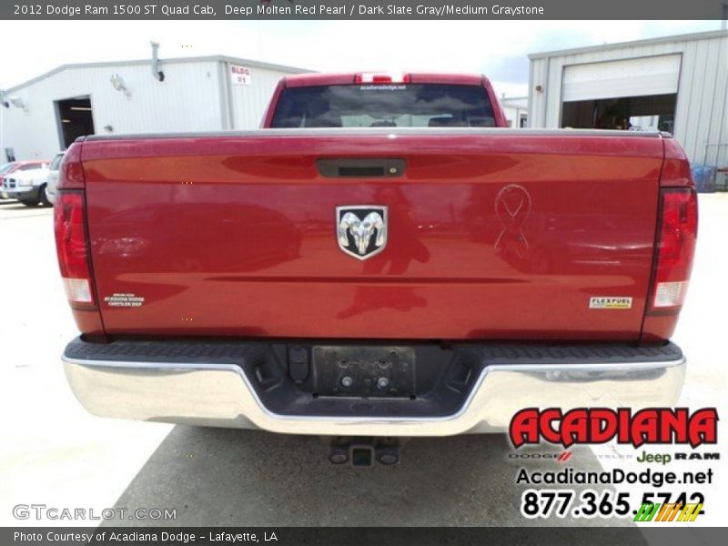 Deep Molten Red Pearl / Dark Slate Gray/Medium Graystone 2012 Dodge Ram 1500 ST Quad Cab