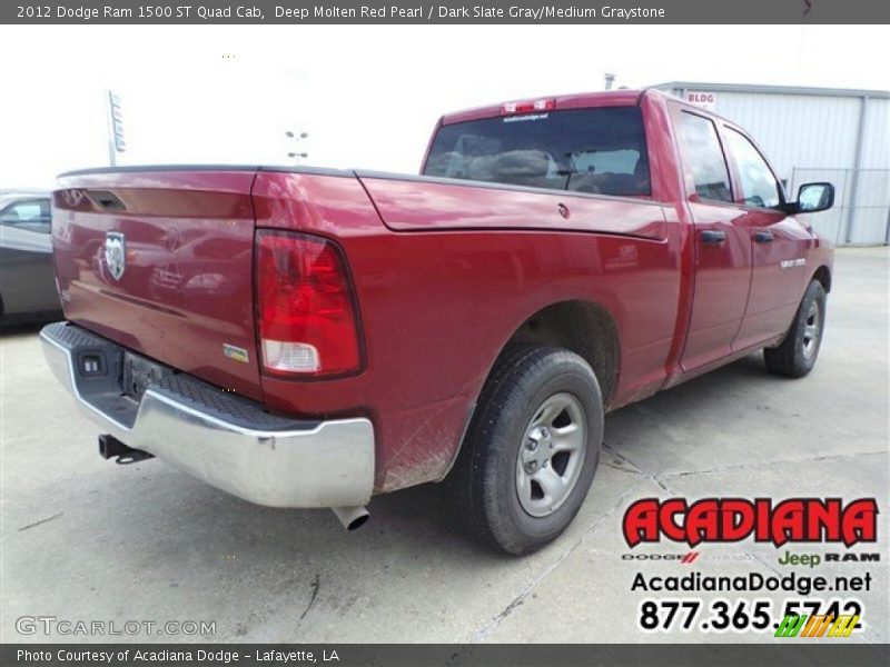 Deep Molten Red Pearl / Dark Slate Gray/Medium Graystone 2012 Dodge Ram 1500 ST Quad Cab