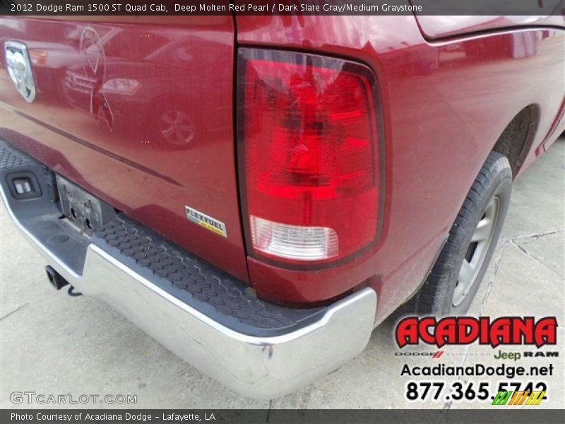 Deep Molten Red Pearl / Dark Slate Gray/Medium Graystone 2012 Dodge Ram 1500 ST Quad Cab