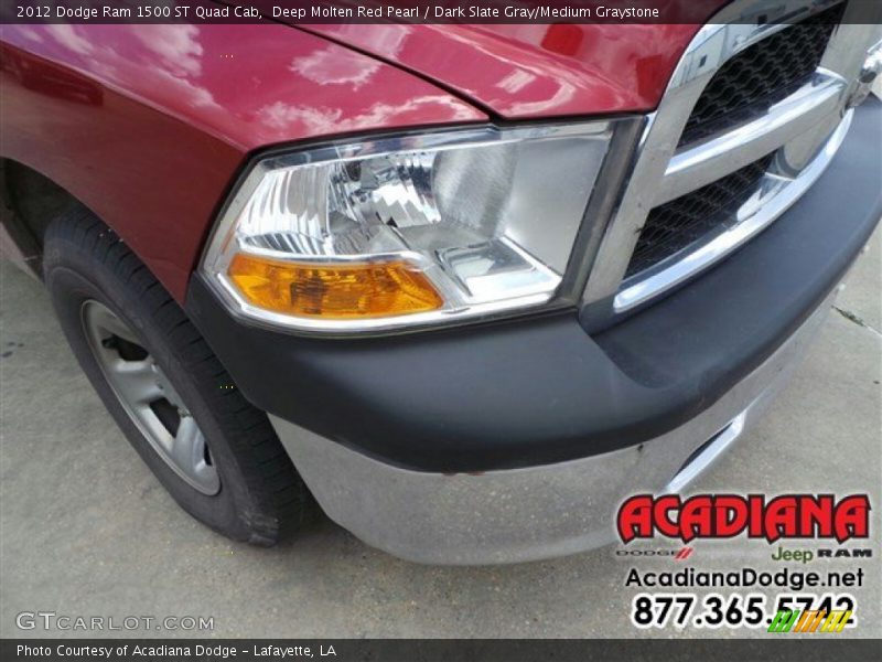 Deep Molten Red Pearl / Dark Slate Gray/Medium Graystone 2012 Dodge Ram 1500 ST Quad Cab