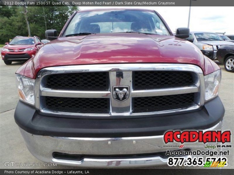 Deep Molten Red Pearl / Dark Slate Gray/Medium Graystone 2012 Dodge Ram 1500 ST Quad Cab