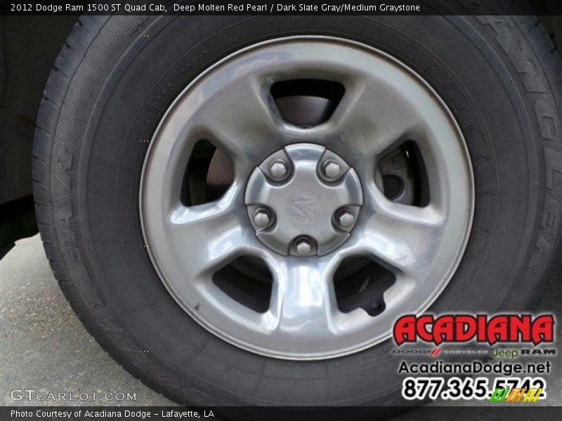 Deep Molten Red Pearl / Dark Slate Gray/Medium Graystone 2012 Dodge Ram 1500 ST Quad Cab
