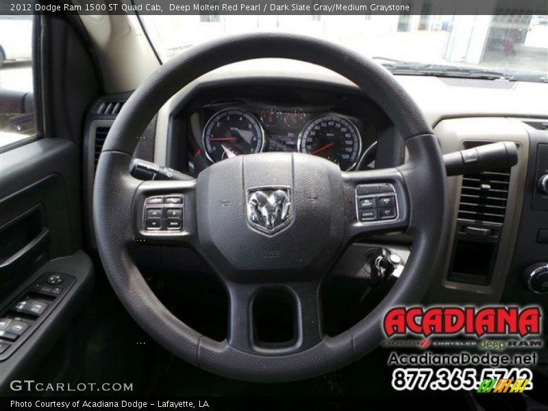 Deep Molten Red Pearl / Dark Slate Gray/Medium Graystone 2012 Dodge Ram 1500 ST Quad Cab