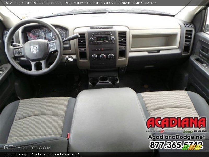 Deep Molten Red Pearl / Dark Slate Gray/Medium Graystone 2012 Dodge Ram 1500 ST Quad Cab