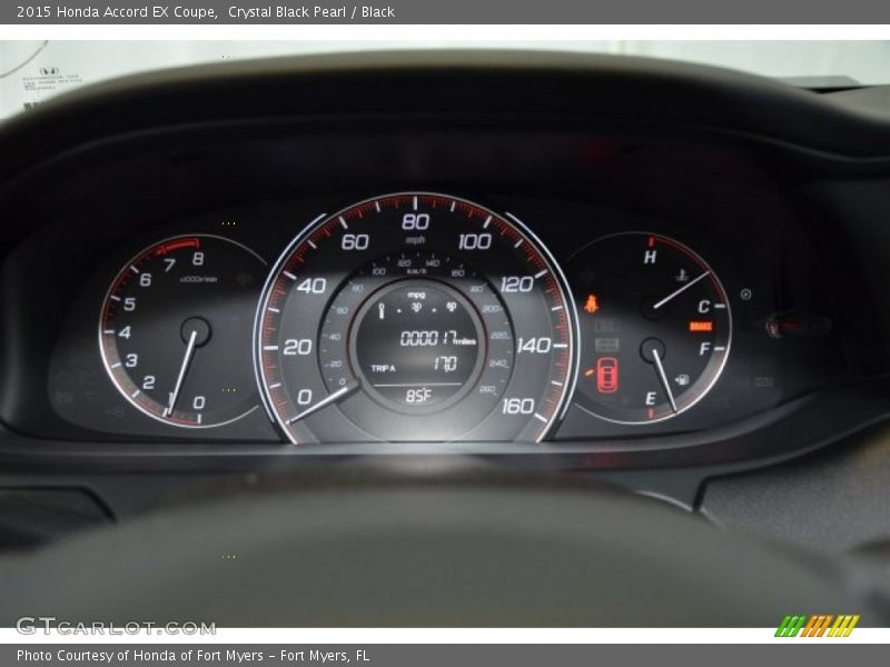 Crystal Black Pearl / Black 2015 Honda Accord EX Coupe