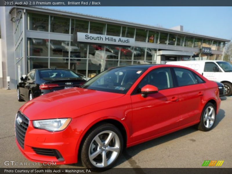 Brilliant Red / Black 2015 Audi A3 2.0 Premium quattro