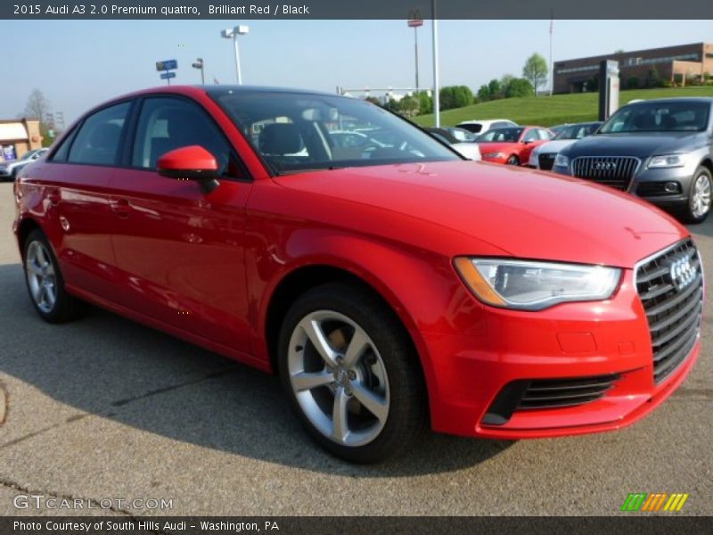 Brilliant Red / Black 2015 Audi A3 2.0 Premium quattro