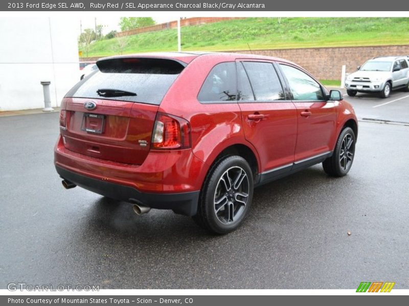 Ruby Red / SEL Appearance Charcoal Black/Gray Alcantara 2013 Ford Edge SEL AWD