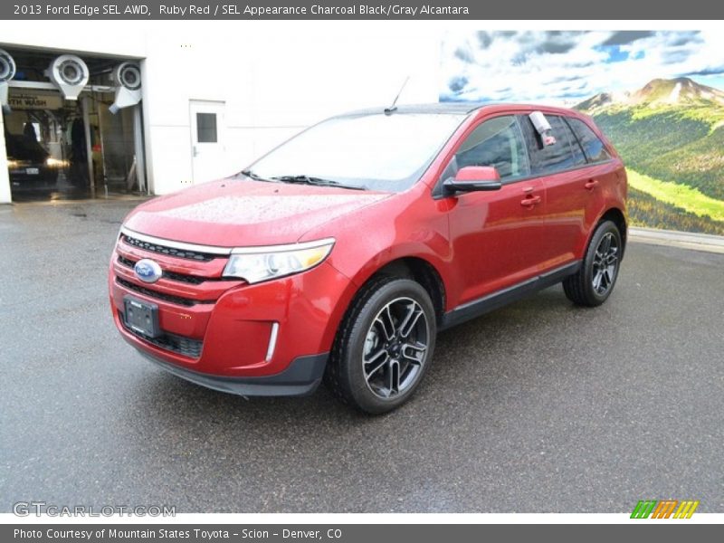 Ruby Red / SEL Appearance Charcoal Black/Gray Alcantara 2013 Ford Edge SEL AWD