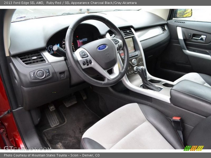 Ruby Red / SEL Appearance Charcoal Black/Gray Alcantara 2013 Ford Edge SEL AWD