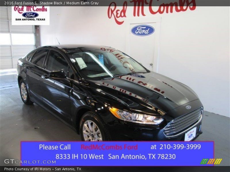 Shadow Black / Medium Earth Gray 2016 Ford Fusion S
