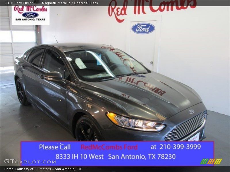 Magnetic Metallic / Charcoal Black 2016 Ford Fusion SE