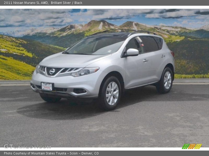 Brilliant Silver / Black 2011 Nissan Murano SL AWD