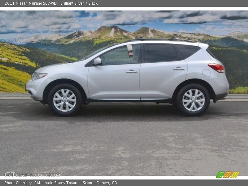 Brilliant Silver / Black 2011 Nissan Murano SL AWD