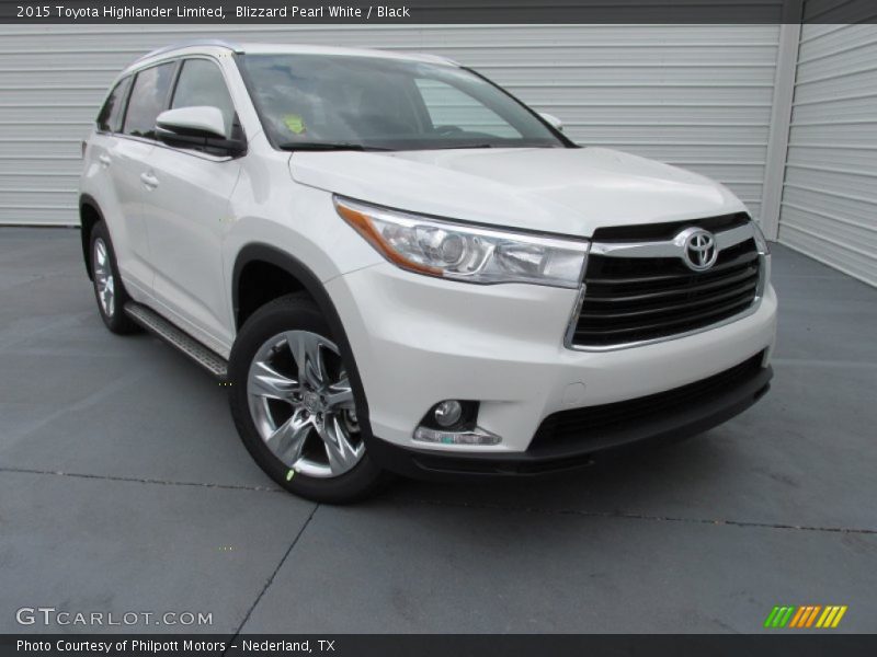 Blizzard Pearl White / Black 2015 Toyota Highlander Limited