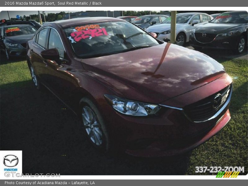 Soul Red Metallic / Black 2016 Mazda Mazda6 Sport