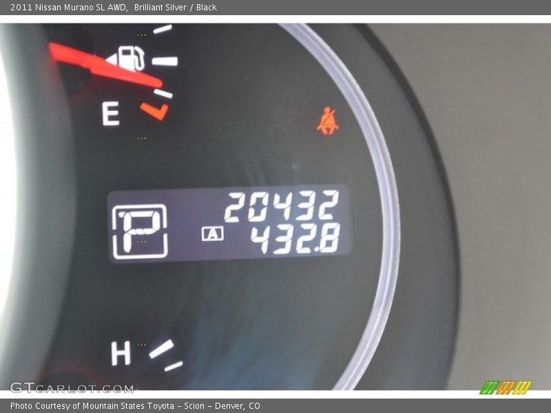 Brilliant Silver / Black 2011 Nissan Murano SL AWD