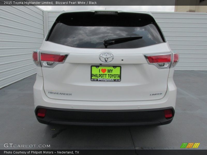 Blizzard Pearl White / Black 2015 Toyota Highlander Limited