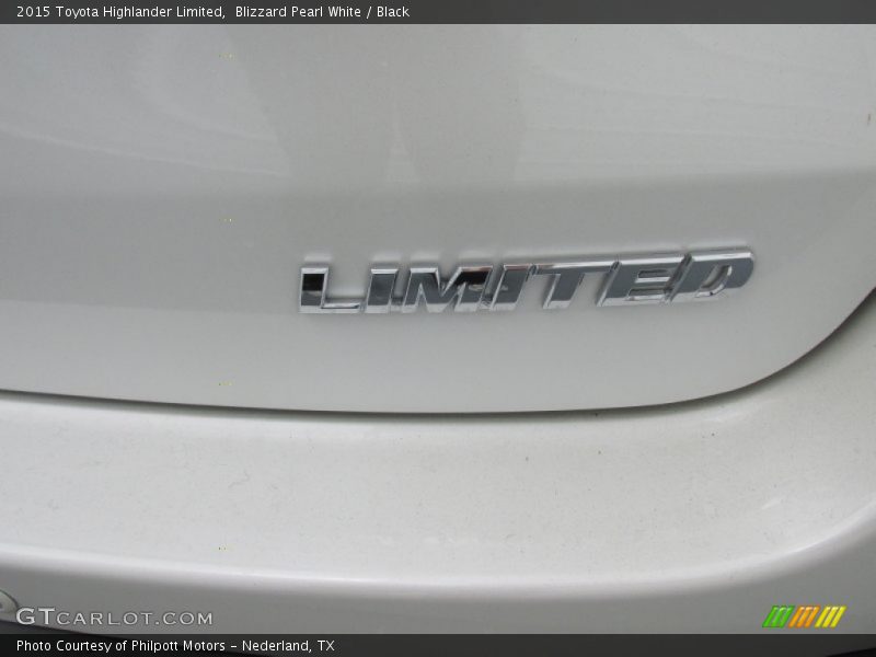 Blizzard Pearl White / Black 2015 Toyota Highlander Limited