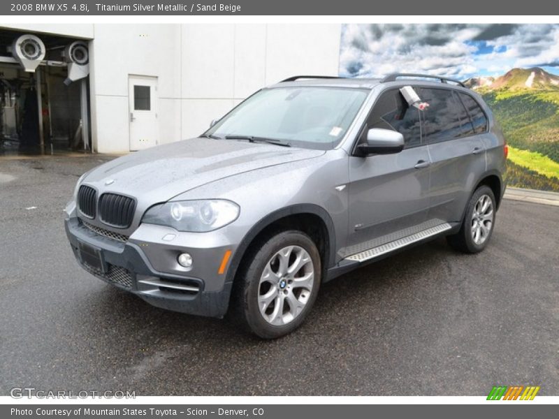 Titanium Silver Metallic / Sand Beige 2008 BMW X5 4.8i