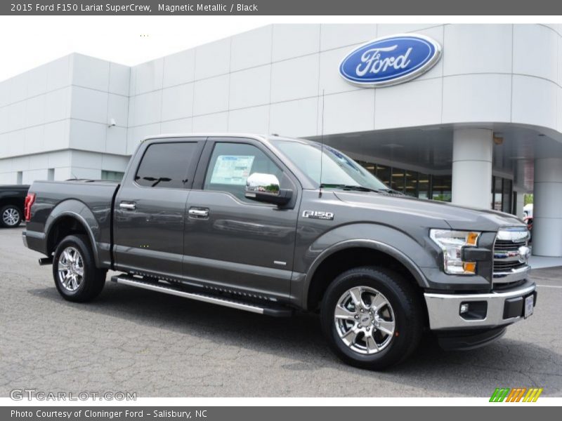 Magnetic Metallic / Black 2015 Ford F150 Lariat SuperCrew