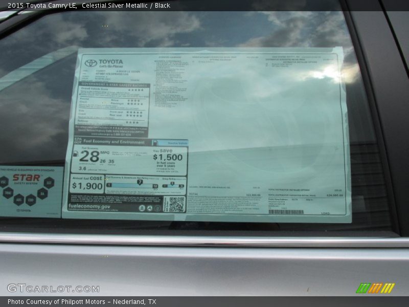 Celestial Silver Metallic / Black 2015 Toyota Camry LE