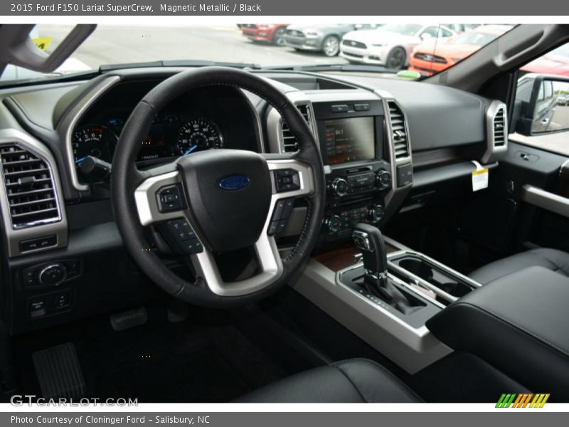 Magnetic Metallic / Black 2015 Ford F150 Lariat SuperCrew