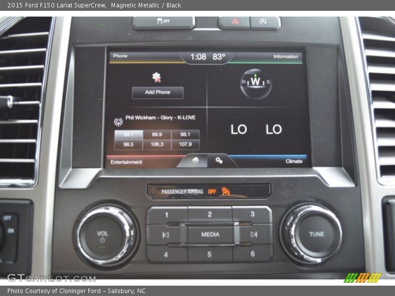 Magnetic Metallic / Black 2015 Ford F150 Lariat SuperCrew