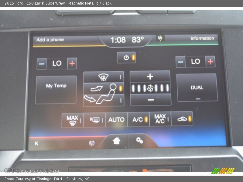 Magnetic Metallic / Black 2015 Ford F150 Lariat SuperCrew