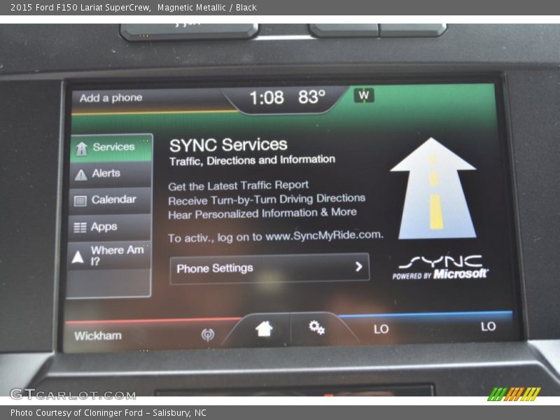 Magnetic Metallic / Black 2015 Ford F150 Lariat SuperCrew