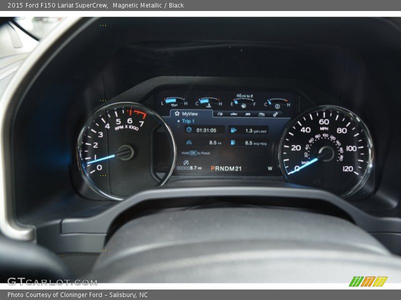Magnetic Metallic / Black 2015 Ford F150 Lariat SuperCrew