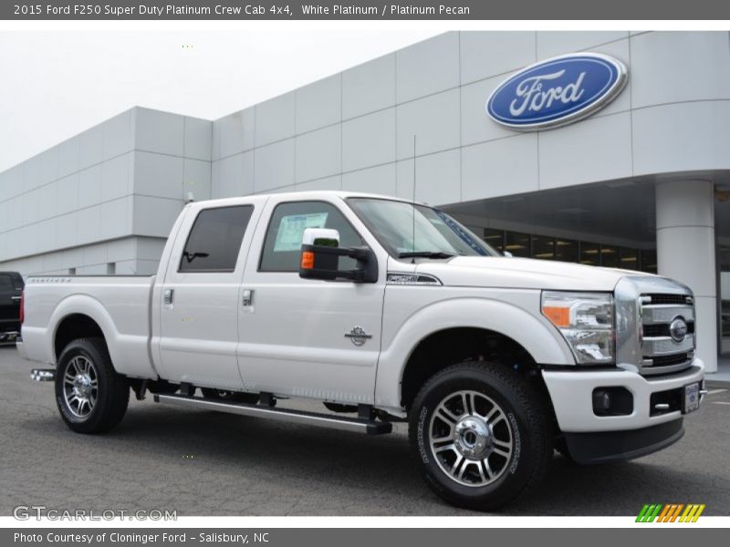 White Platinum / Platinum Pecan 2015 Ford F250 Super Duty Platinum Crew Cab 4x4