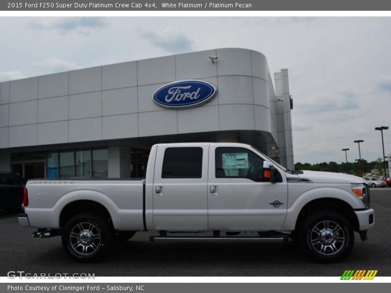 White Platinum / Platinum Pecan 2015 Ford F250 Super Duty Platinum Crew Cab 4x4